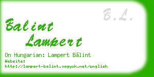 balint lampert business card